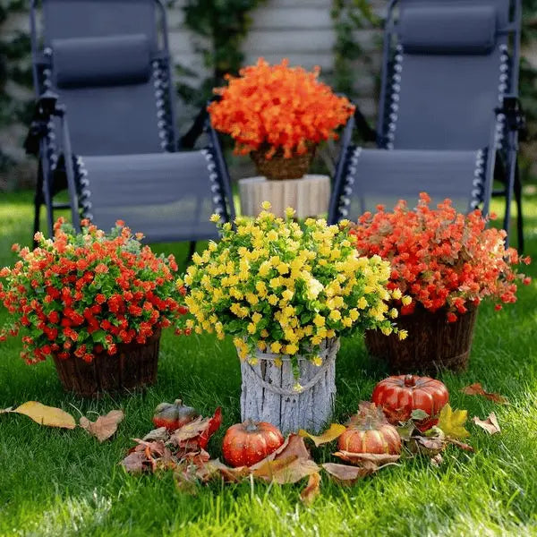 Pflegeleichte künstliche Outdoor-Blumen – Realistisch und UV-beständig (7er-Pack)