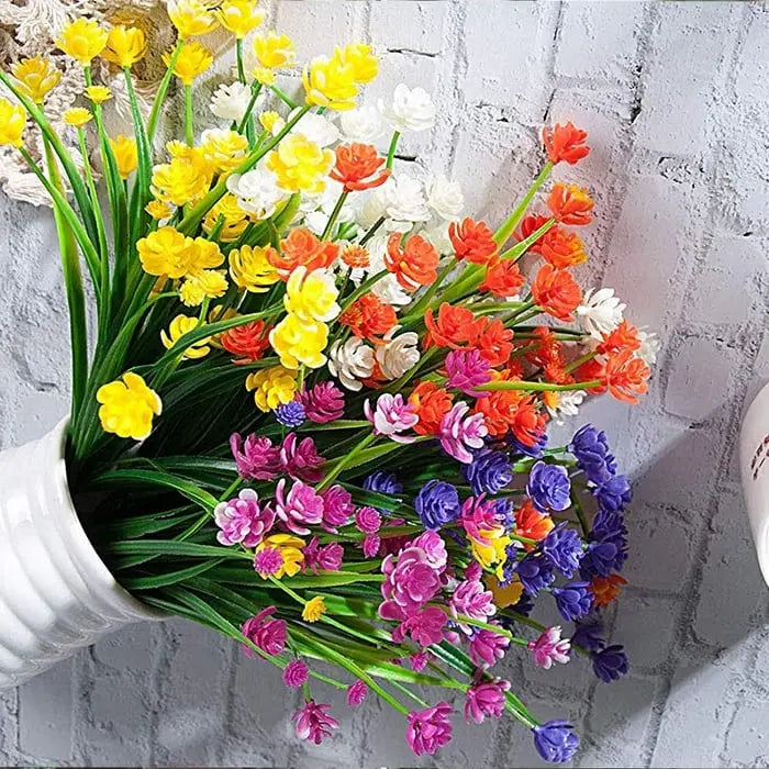 Pflegeleichte künstliche Outdoor-Blumen – Realistisch und UV-beständig (7er-Pack)