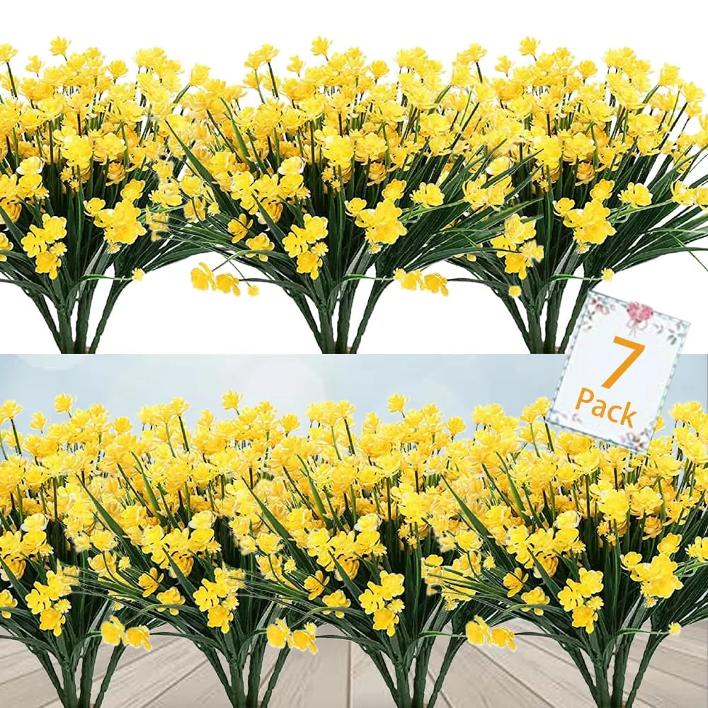 Pflegeleichte künstliche Outdoor-Blumen – Realistisch und UV-beständig (7er-Pack)