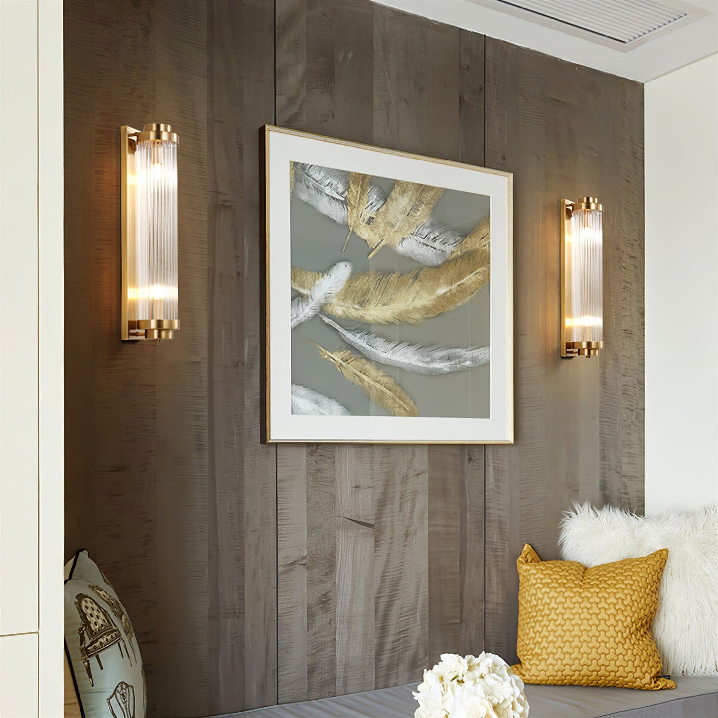 Brehn | Vintage Glas Wandlampe mit LED im Retro-Stil