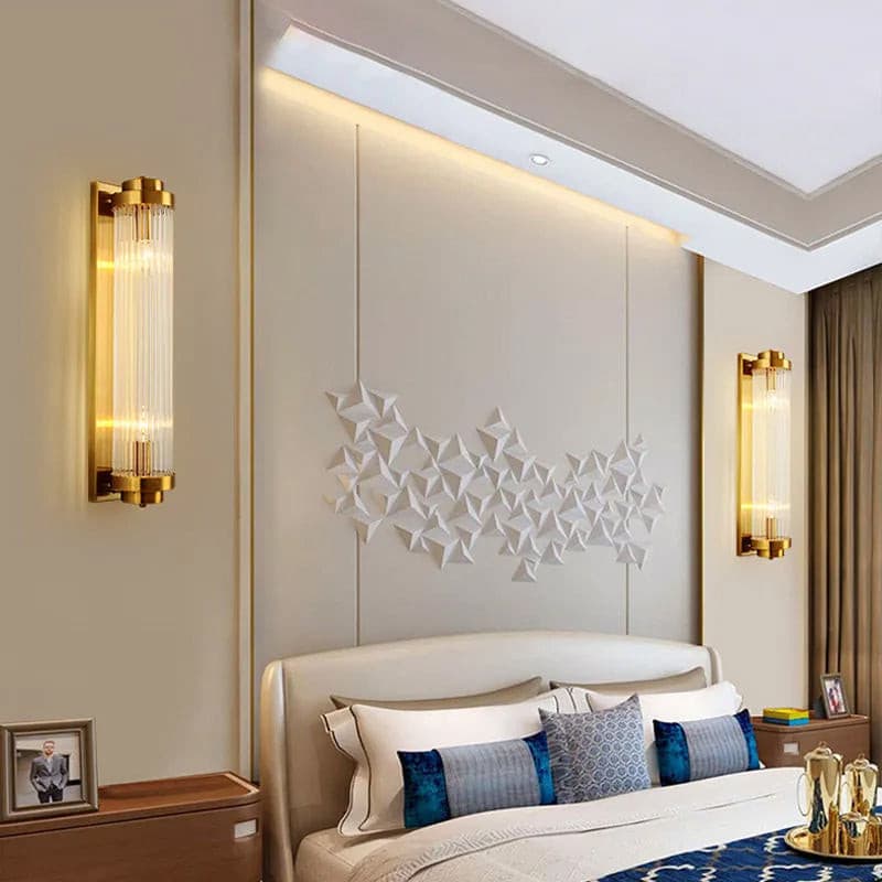 Brehn | Vintage Glas Wandlampe mit LED im Retro-Stil