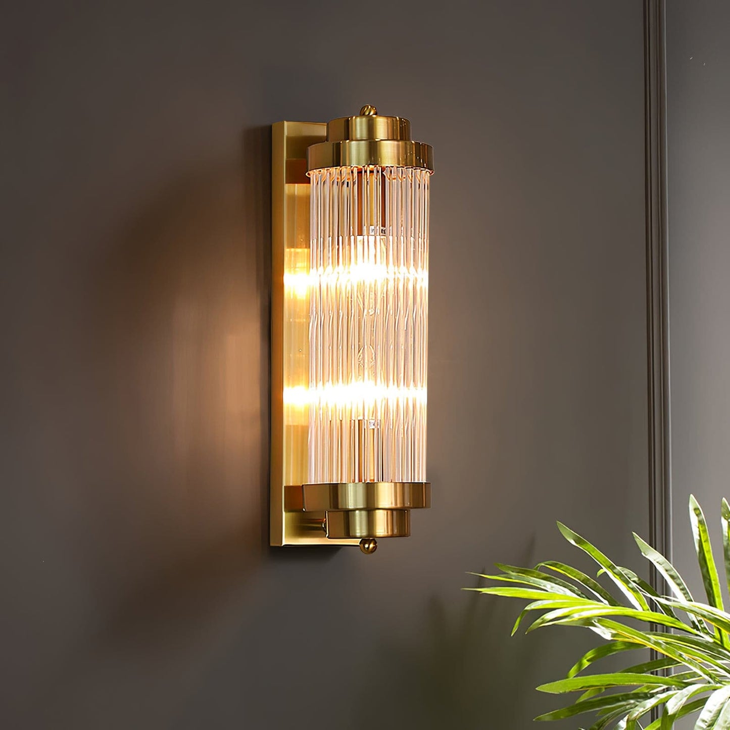 Brehn | Vintage Glas Wandlampe mit LED im Retro-Stil
