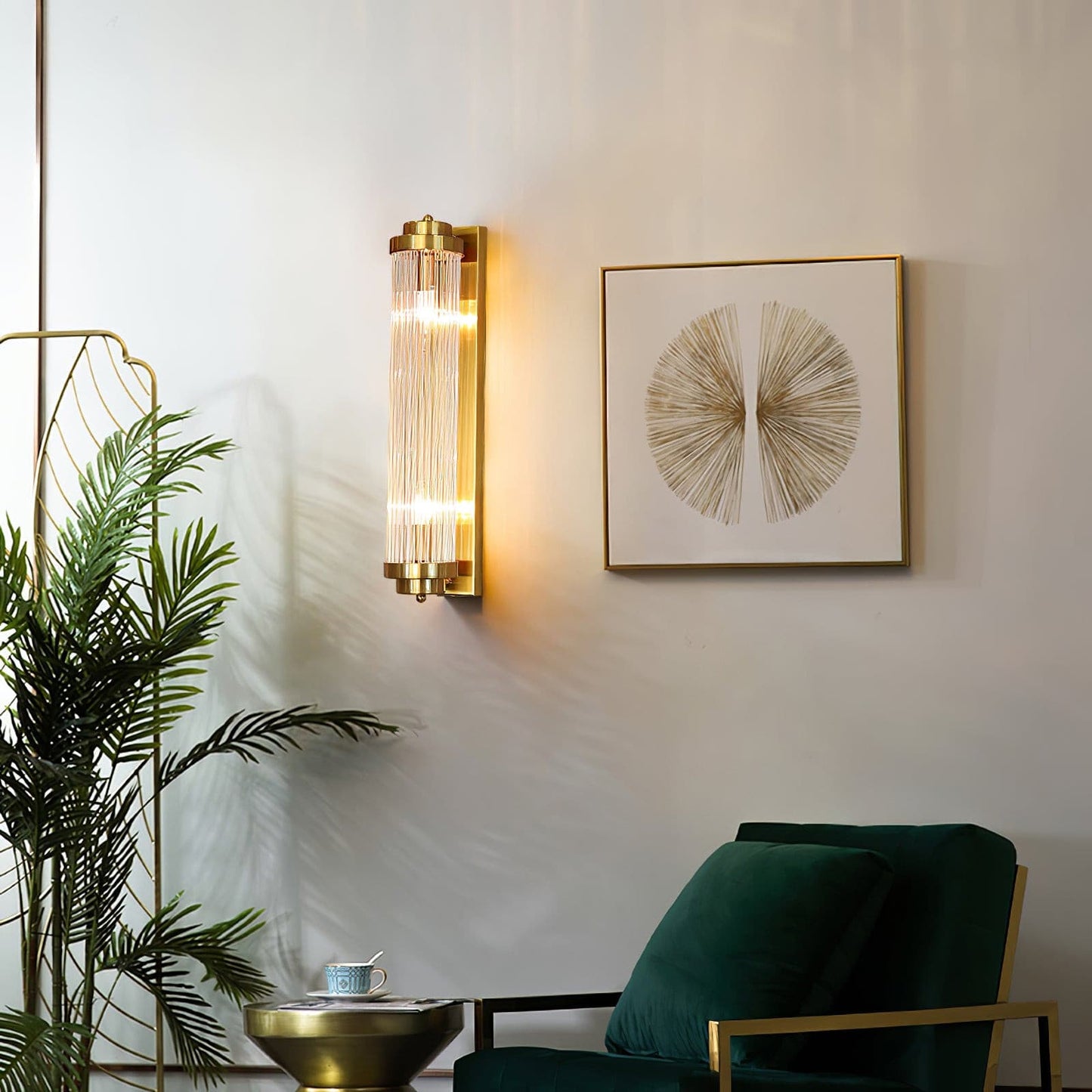Brehn | Vintage Glas Wandlampe mit LED im Retro-Stil