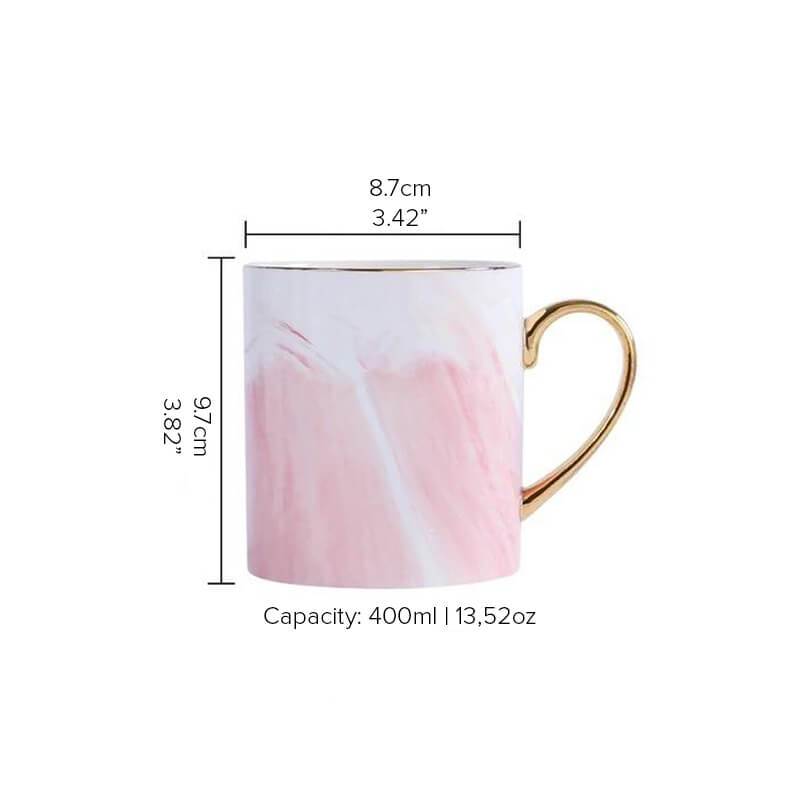 Goldrandige Marmor Kaffeetasse | Brehn