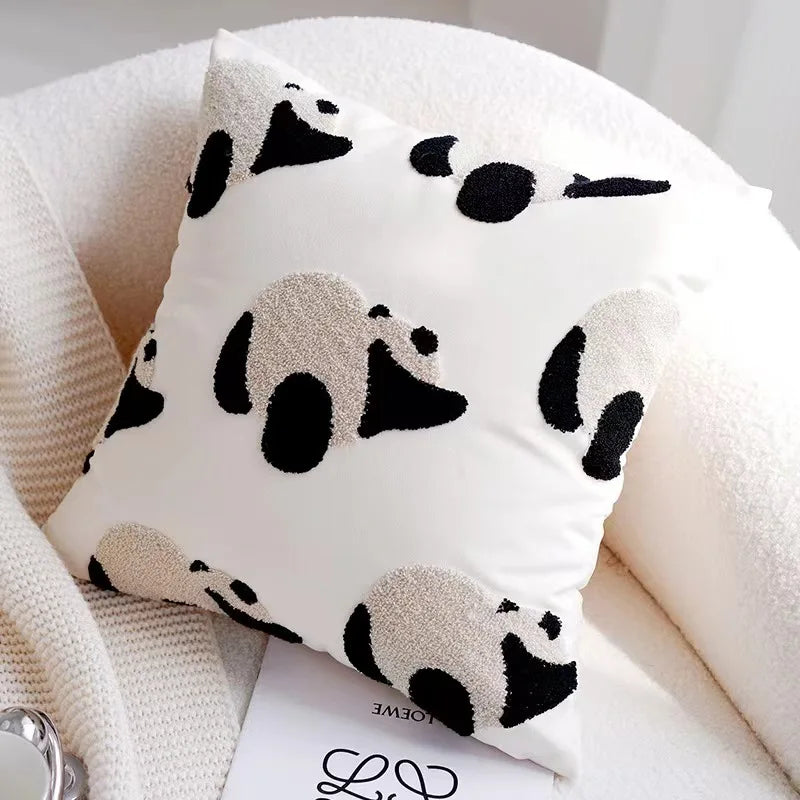 Plüsch bestickte nordische Kissenbezüge modernes einfach gewebtes süßes Tierdesign Wurfkissenbezug für 45x45cm Sofa-Kissen