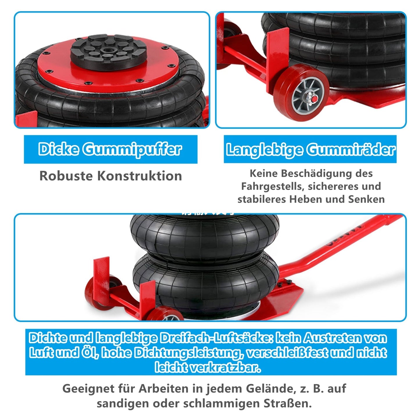 3T Pneumatischer Dreifachbeutel-Airjack | Brehn
