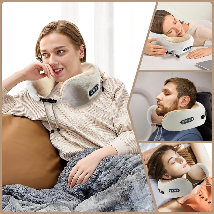 Brehn | Heated Neck Massage Pillow mit Memory Foam – Ergonomisch und Tragbar