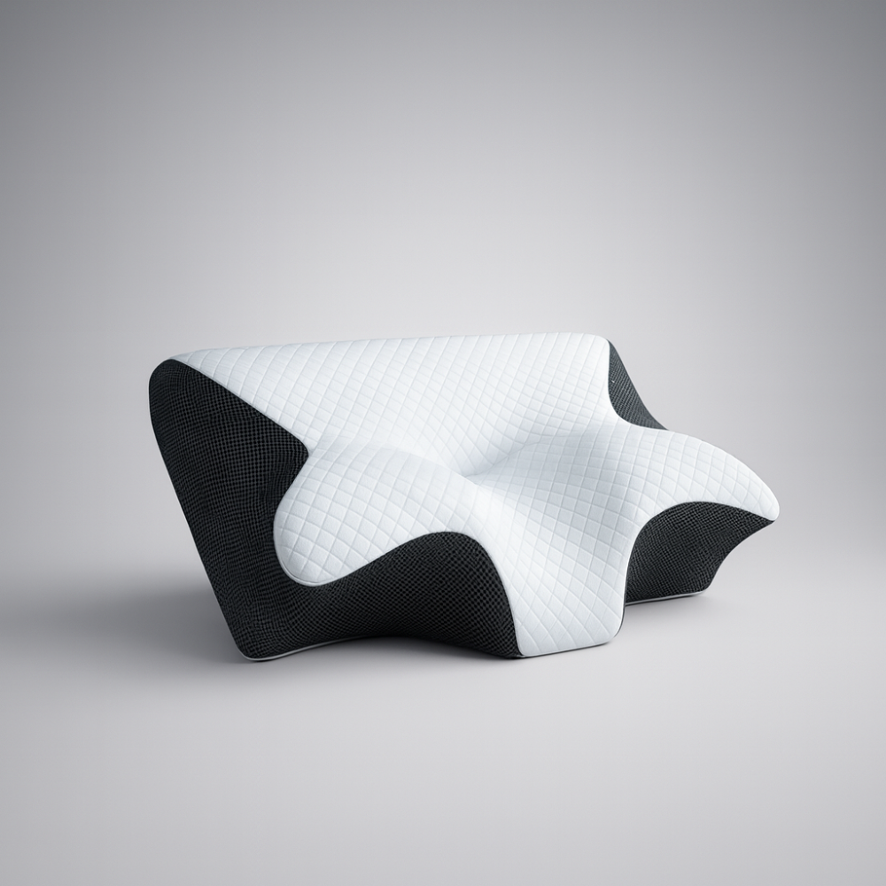 Brehn | Memory Foam Orthopädisches Kissen zum Schlafen in jeder Position – Ergonomische Unterstützung für Nacken und Schultern, Atmungsaktiver Bezug