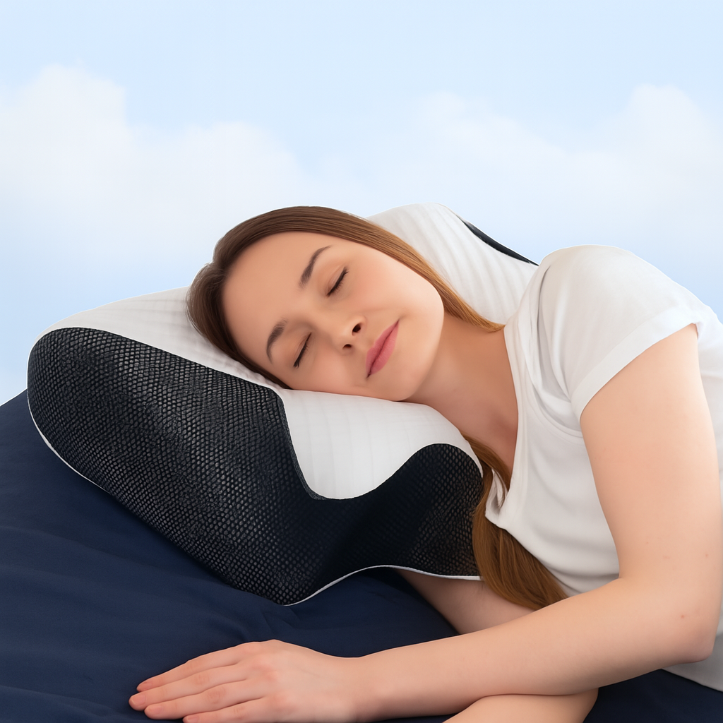 Brehn | Memory Foam Orthopädisches Kissen zum Schlafen in jeder Position – Ergonomische Unterstützung für Nacken und Schultern, Atmungsaktiver Bezug