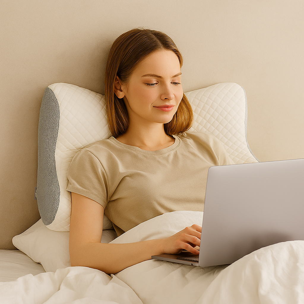 Brehn | Memory Foam Orthopädisches Kissen zum Schlafen in jeder Position – Ergonomische Unterstützung für Nacken und Schultern, Atmungsaktiver Bezug