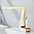 Poliertes Gold Badezimmer Waschbecken Armaturen Einhandbedienung Luxus Messing Weiß Modern Ein Loch