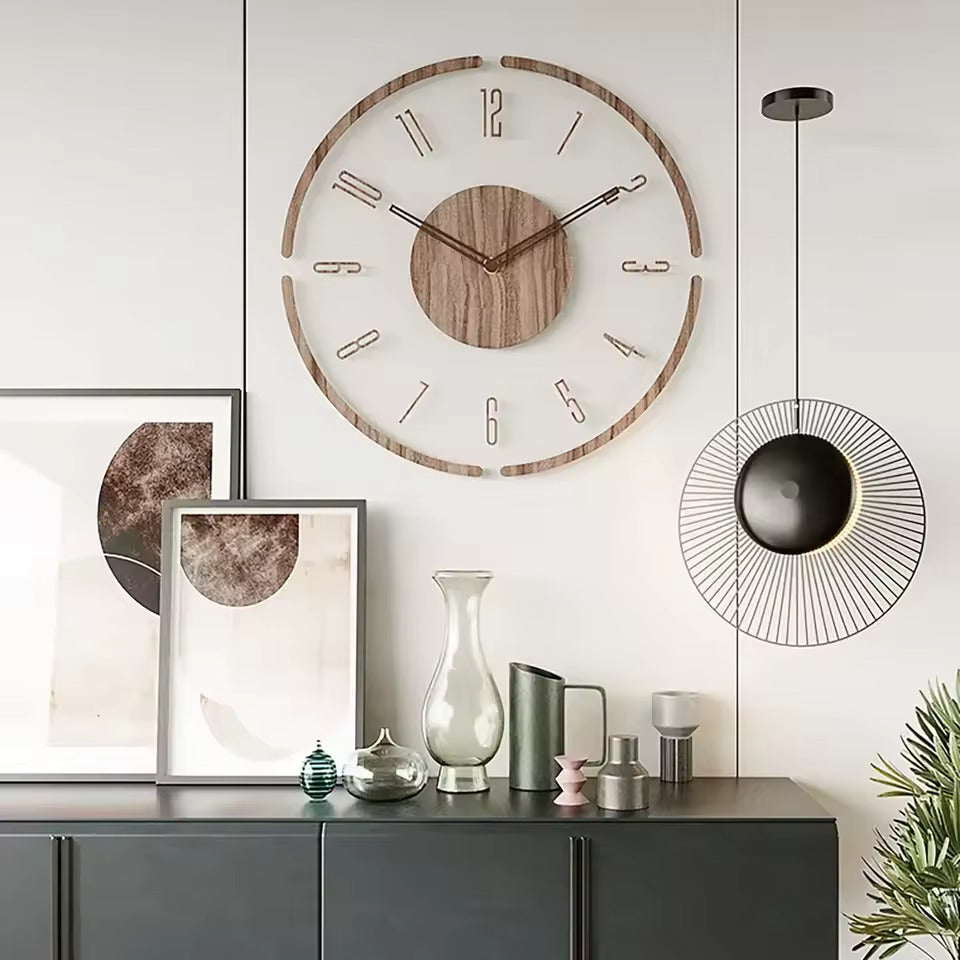 Nordische Holz-Wanduhr – Zeitlose Minimalismus | Brehn