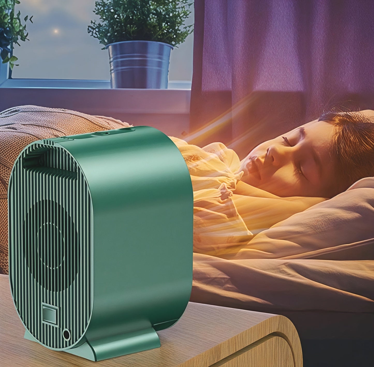 Brehn | Tragbarer elektrischer Keramik-Heizlüfter mit programmierbarem Thermostat – Kompakt und energieeffizienter elektrischer Heizlüfter für bis zu 20 m²