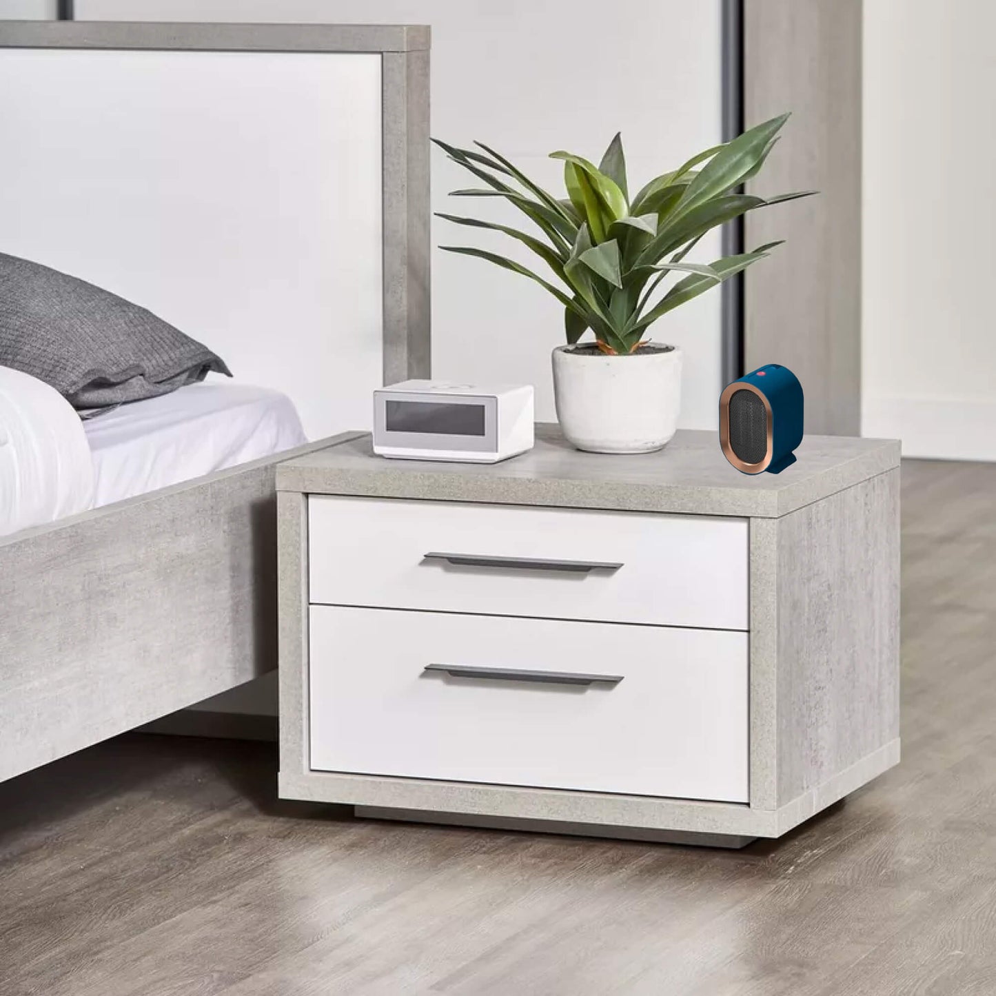 Brehn | Tragbarer elektrischer Heizlüfter Energiesparende Keramik Geringer Energieverbrauch, leise und kompakt für Räume von 21-30 m²