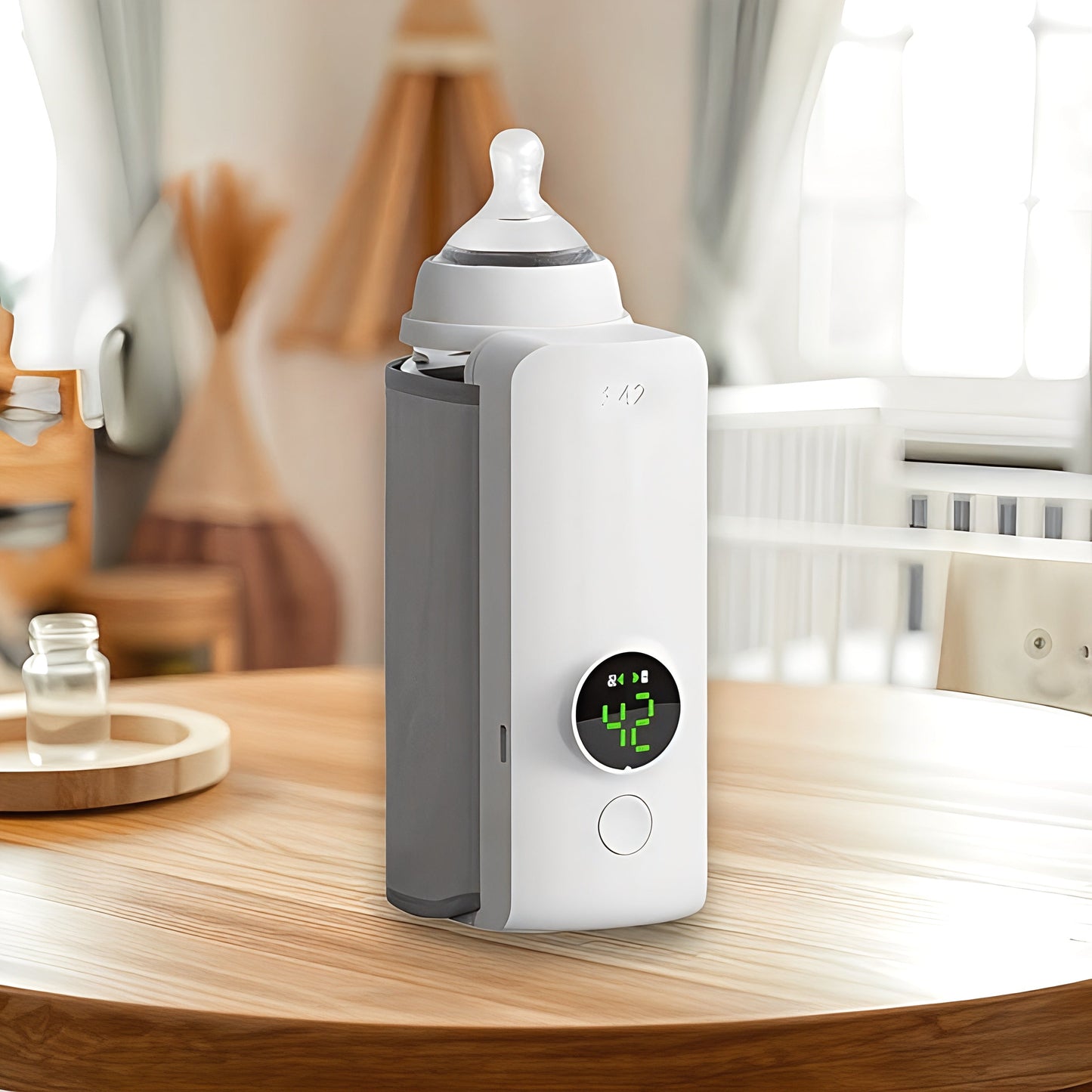 Brehn | Tragbarer Fläschchenwärmer mit intelligentem Thermostat – Schnelles Heizen und kabelloses Design für Säuglinge