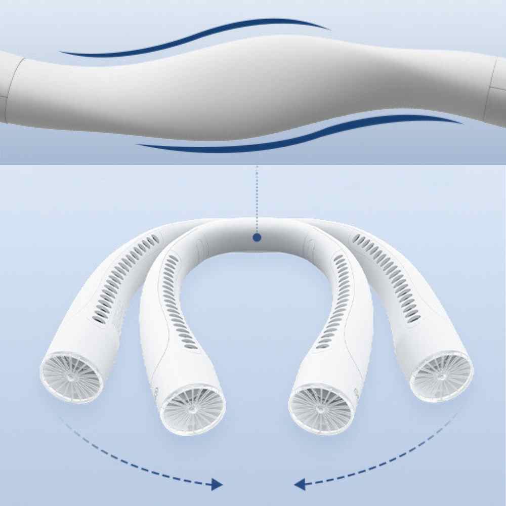 Bladeless Tragbarer Halsventilator mit 3 Geschwindigkeiten Silent Kühlung 4000 mAh Rechargeable | Brehn