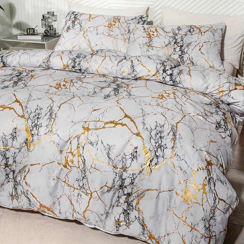 Brehn | Luxuriöse bequeme Marmor Bettbezug