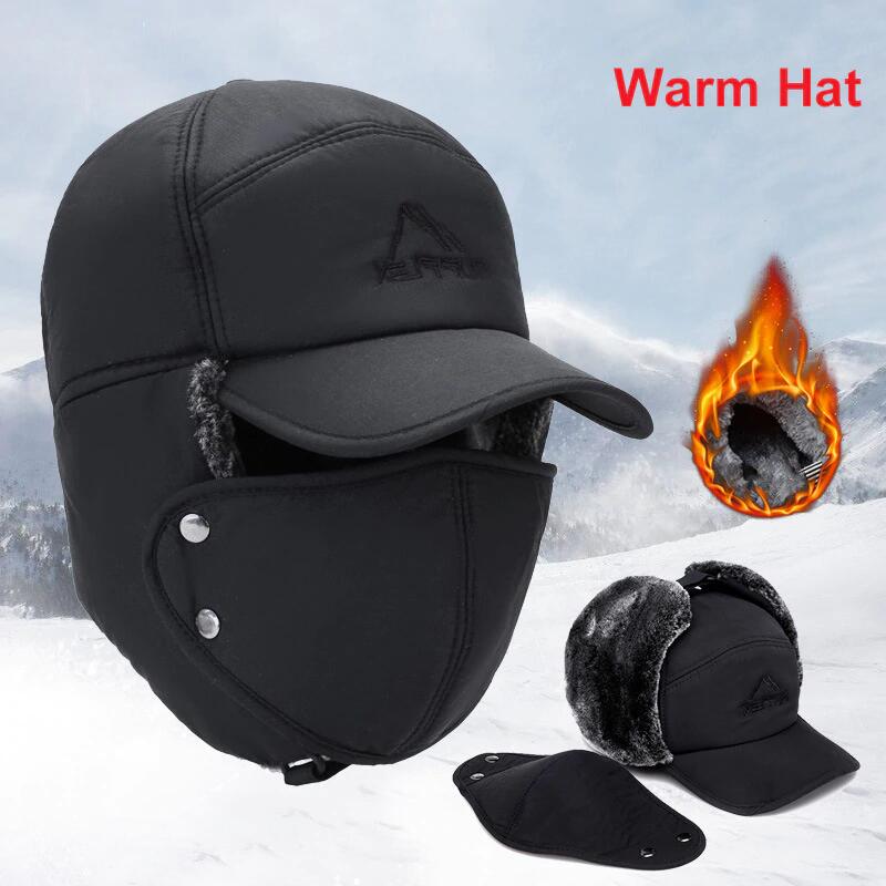 Brehn | Unisex winddicht & warm & Ohrschutz & Gesichtsschutz Mütze
