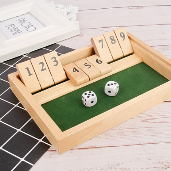 Shut The Box Spiel - Spaß Tisch Mathematik Spiel für Erwachsene und Kinder | Brehn