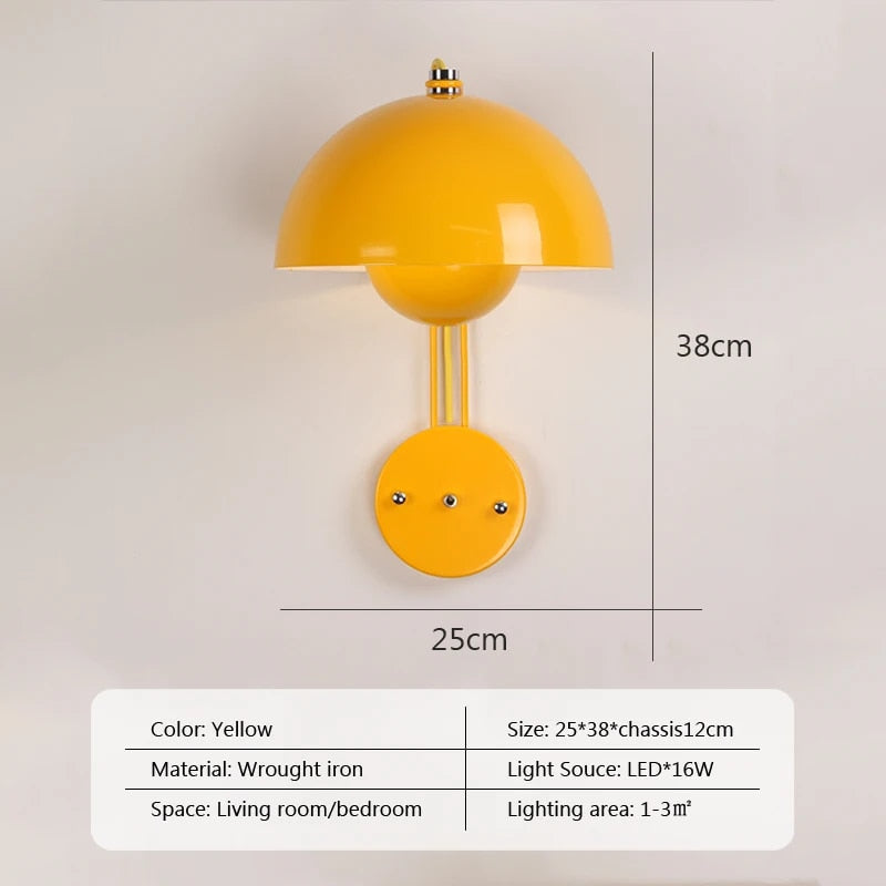 Brehn | ShroomLite Wandleuchte - Kreative Beleuchtung für modernes Interieur