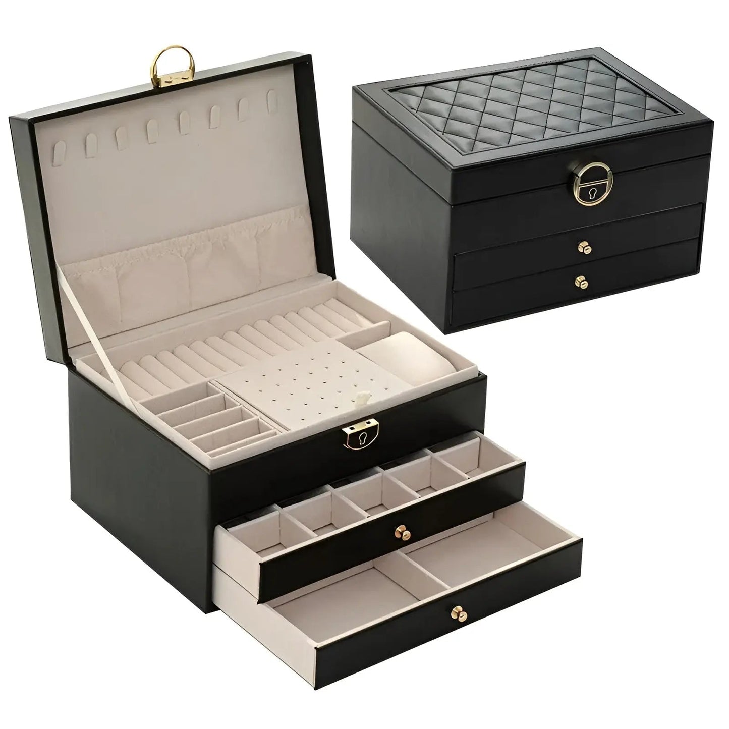 EleganceBox Luxus Schmuckbox – Mehrere Aufbewahrungsbox für Schmuck | Brehn