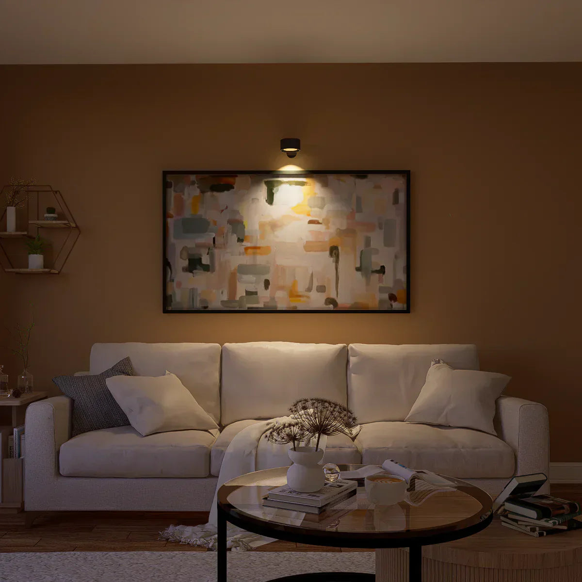 Brehn | Spotlight Kabellose Wandlampe - 360° Rotation, Dimmbar, Wiederaufladbare Wandlicht