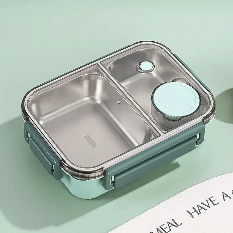 Auslaufsichere Edelstahl-Lunchbox mit Besteck (850 ml) – Für Arbeit, Schule und unterwegs