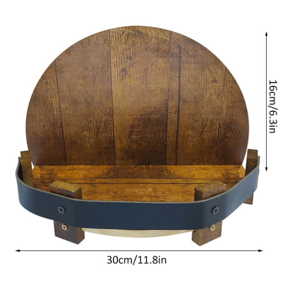 Handgefertigtes Wandflaschenregal aus Holz – 7 Flaschen