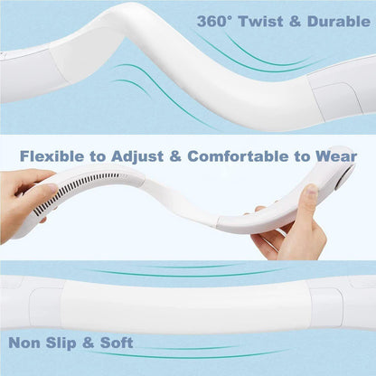 Bester Nacken Ventilator UK - Tragbarer Nacken Ventilator Mini USB Wiederaufladbar Fauler Nackenband Blattloser Kühler | Brehn