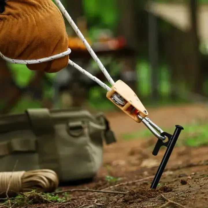 Reflexions-Außen-Seilset – Mit Karabiner, Haken & Spannhebel für Zelt & Camping (4 Teile)