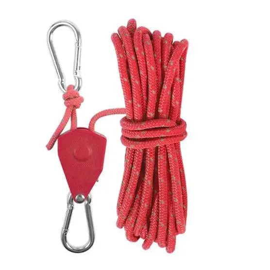 Reflexions-Außen-Seilset – Mit Karabiner, Haken & Spannhebel für Zelt & Camping (4 Teile)