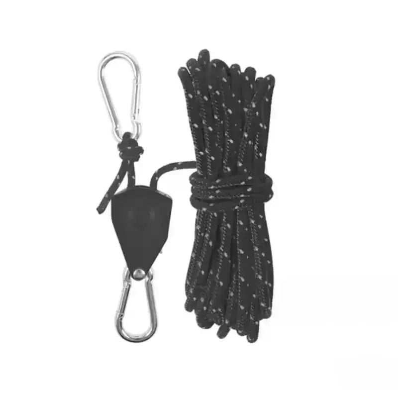 Reflexions-Außen-Seilset – Mit Karabiner, Haken & Spannhebel für Zelt & Camping (4 Teile)