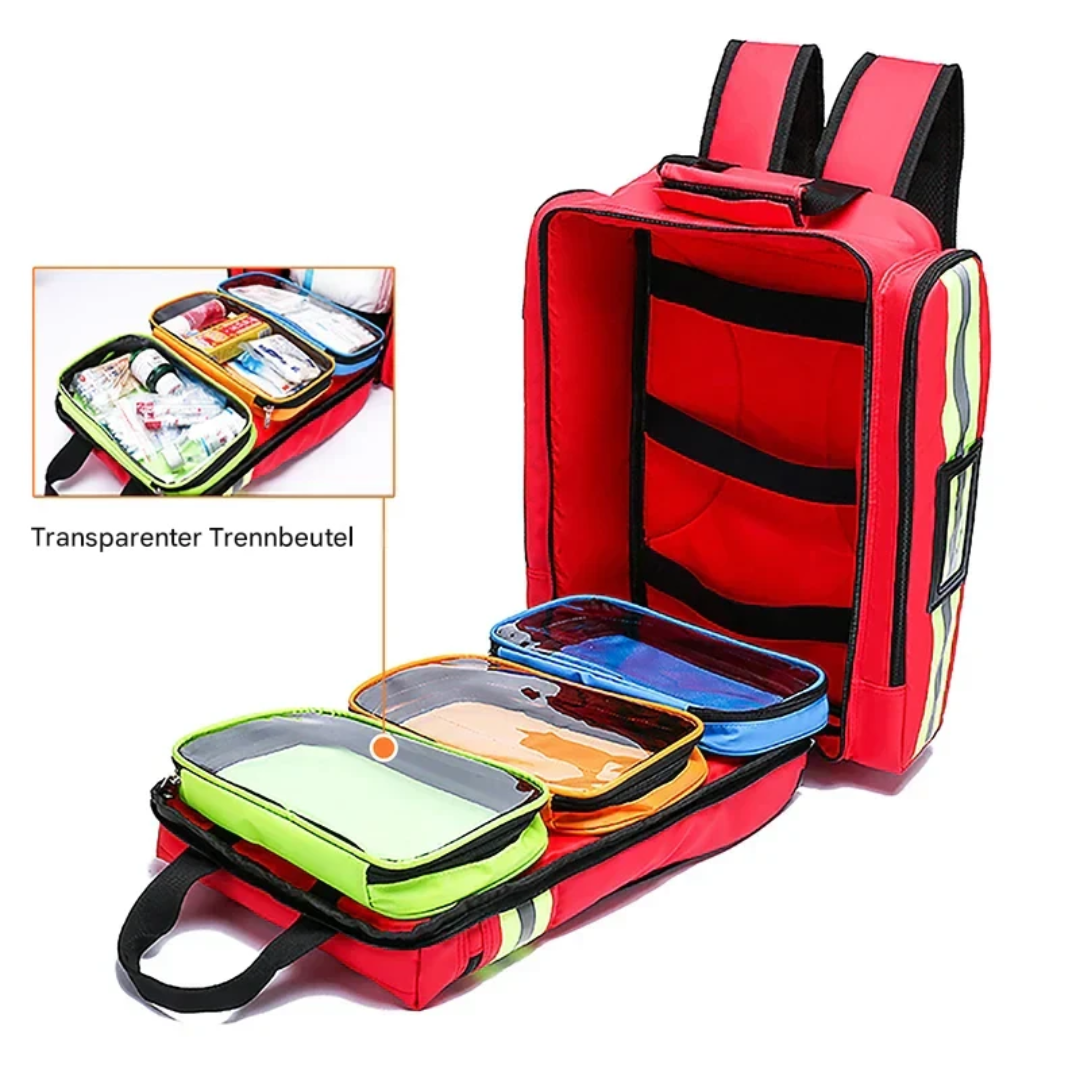 NoodPak ProSafe – Wasserdichter Erste-Hilfe-Rucksack für Rettung & medizinische Bereitschaft | Brehn