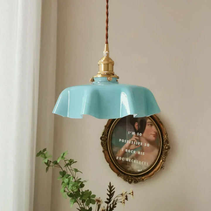 Messing Hängeleuchte im Französischen Design – Elegante Deckenlampe für Wohnzimmer | Brehn