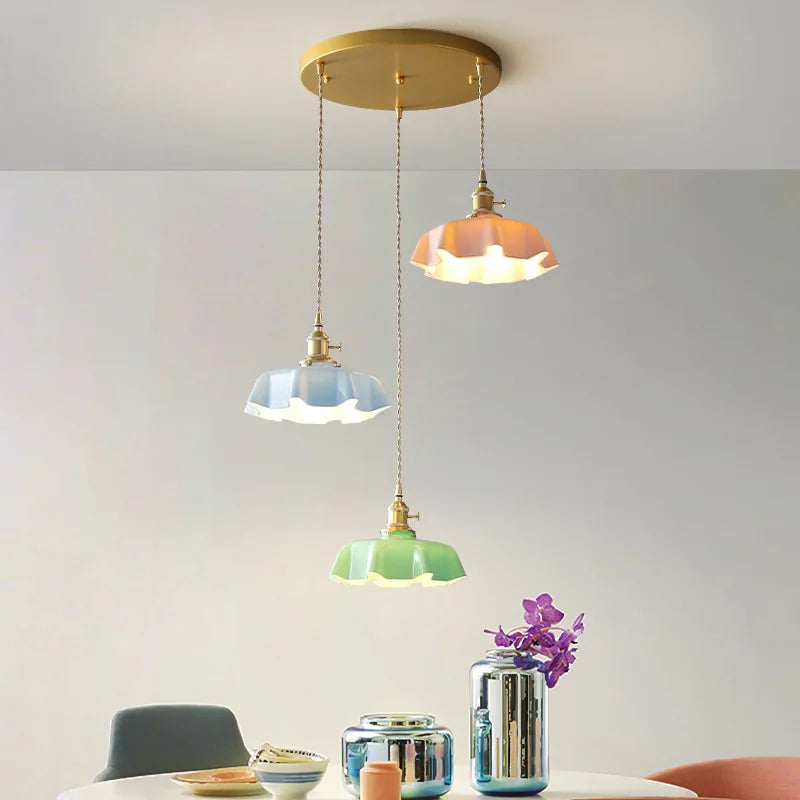 Messing Hängeleuchte im Französischen Design – Elegante Deckenlampe für Wohnzimmer | Brehn