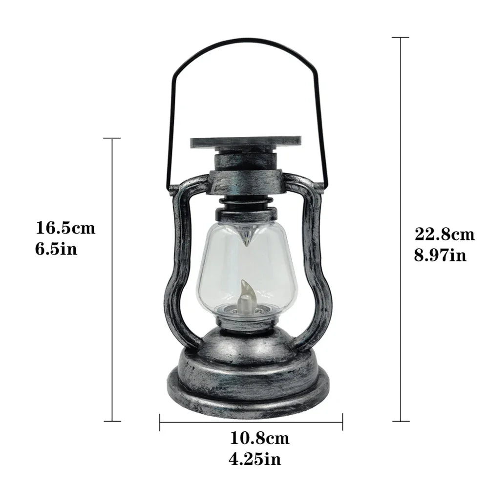 Retro Kerosinlampe Deko für Garten und Außenbereich, Vintage-Laterne mit LED-Licht | Brehn