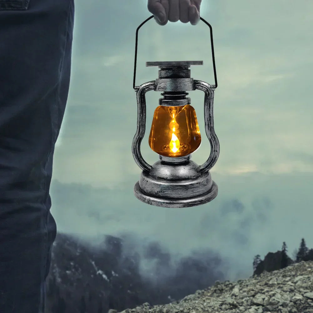 Retro Kerosinlampe Deko für Garten und Außenbereich, Vintage-Laterne mit LED-Licht | Brehn