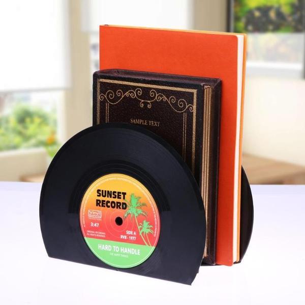 Retro Vinyl Record Buchstützen | Brehn