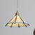 Retro Buntglas Tiffany Kegel Pendelleuchte | Brehn
