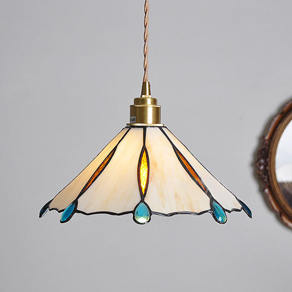 Retro Buntglas Tiffany Kegel Pendelleuchte | Brehn