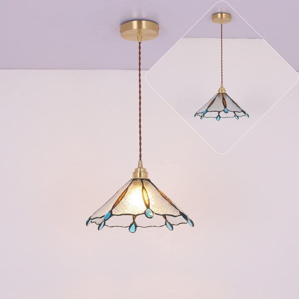 Retro Buntglas Tiffany Kegel Pendelleuchte | Brehn