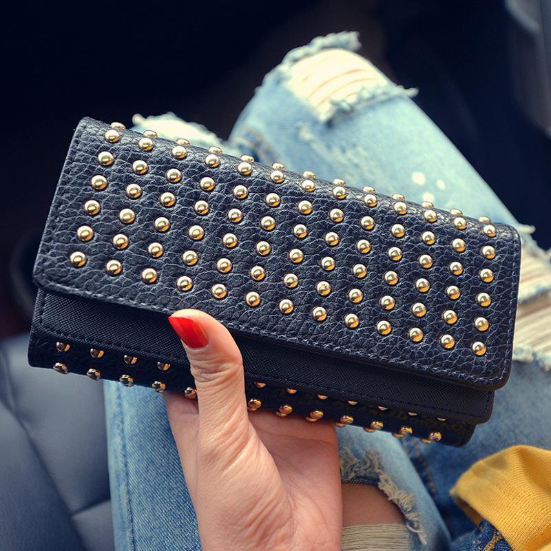Damen PU-Leder Mode Lange Vintage Tasche | Brehn