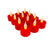 Teelicht LED 12 Stk. in rot mit Flamme | Brehn
