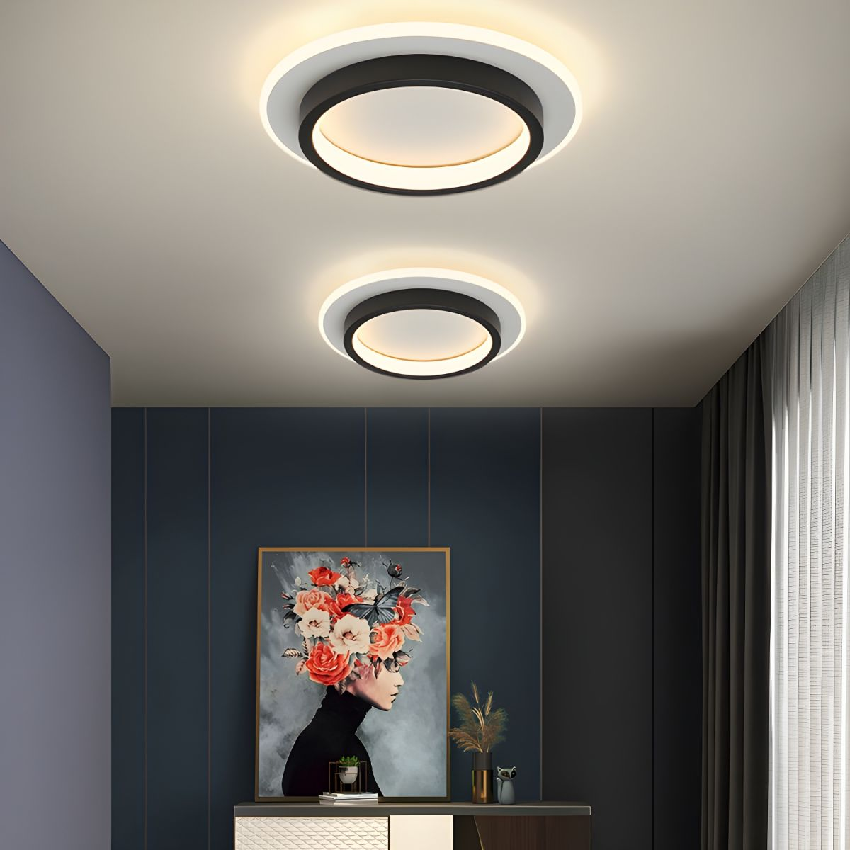 Runde Metall Acryl LED Deckenleuchte | Brehn
