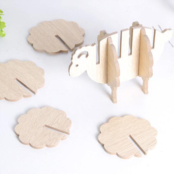 Rustikale Schaf Holzuntersetzer (Set von 6) | Brehn