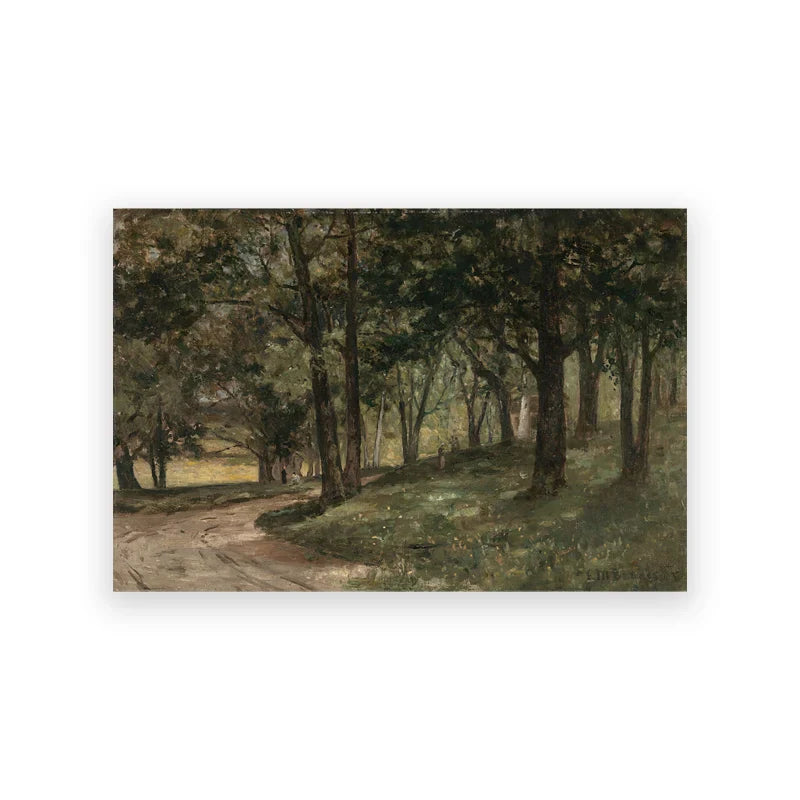Rustikale Vintage-Landschaftsölgemälde Bergwald Wandkunst Kunstdrucke Galerie Wandbilder für Wohnzimmer Esszimmer Kunstdekoration | Brehn