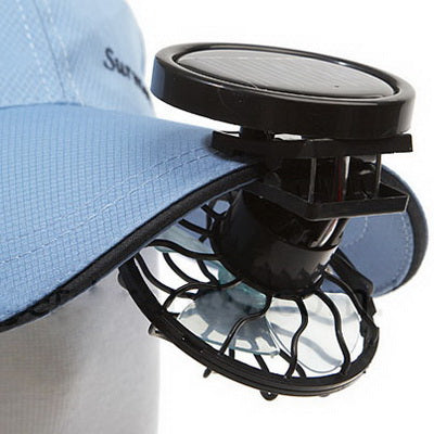 Mini tragbarer Clip-on Solar Power Cell Reise Kühlender Ventilator (Schwarz) | Brehn