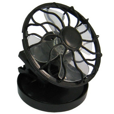 Mini tragbarer Clip-on Solar Power Cell Reise Kühlender Ventilator (Schwarz) | Brehn