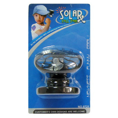 Mini tragbarer Clip-on Solar Power Cell Reise Kühlender Ventilator (Schwarz) | Brehn