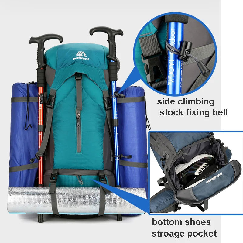 Alpivento 70L Trekkingrucksack mit Regenhülle | Brehn